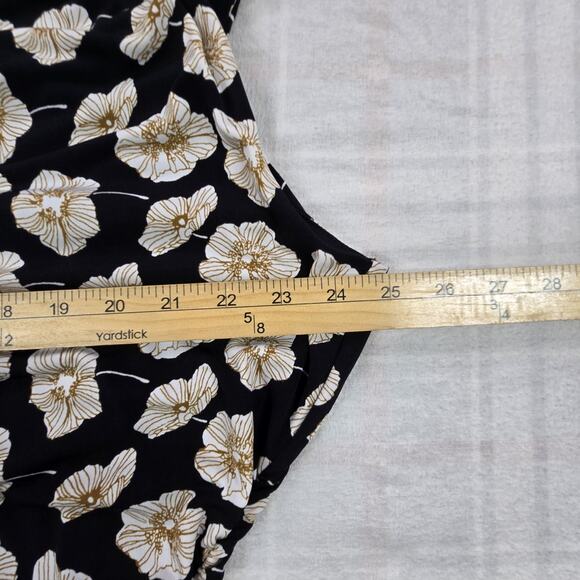 Talbots Plus Size Cowl-Neck Sleeveless Midi Dress in Deco Flower Women’s 18W - Picture 10 of 12